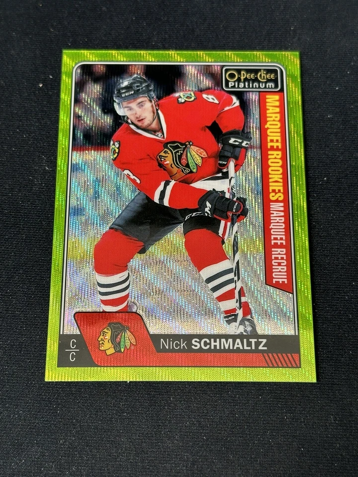 2016-17 OPC Platinum Nick Schmaltz Marquee Rookies Emerald Surge /10 RC - Image 1 of 4