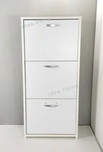 Scarpiera 3 ante doppia profondità salvaspazio L.50 bianco in kit made in Italy - Foto 1 di 12