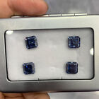 GRA Certification Loose Moissanite Stone Asscher Cut Blue Color Bright Gemstone