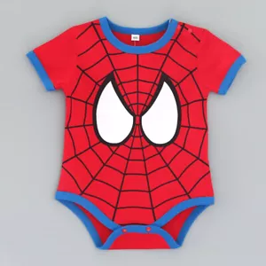  Baby Rompers 3-6 months Baby Boy Jumpsuit Spiderman Avengers Bodysuit - Picture 1 of 1