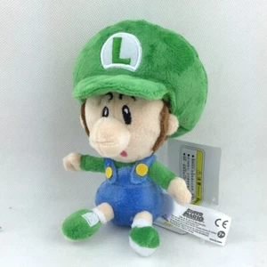 Baby Luigi Super Mario Bros Plush Toy Stuffed Animal Figure Doll Green Hat 5" - Picture 1 of 5