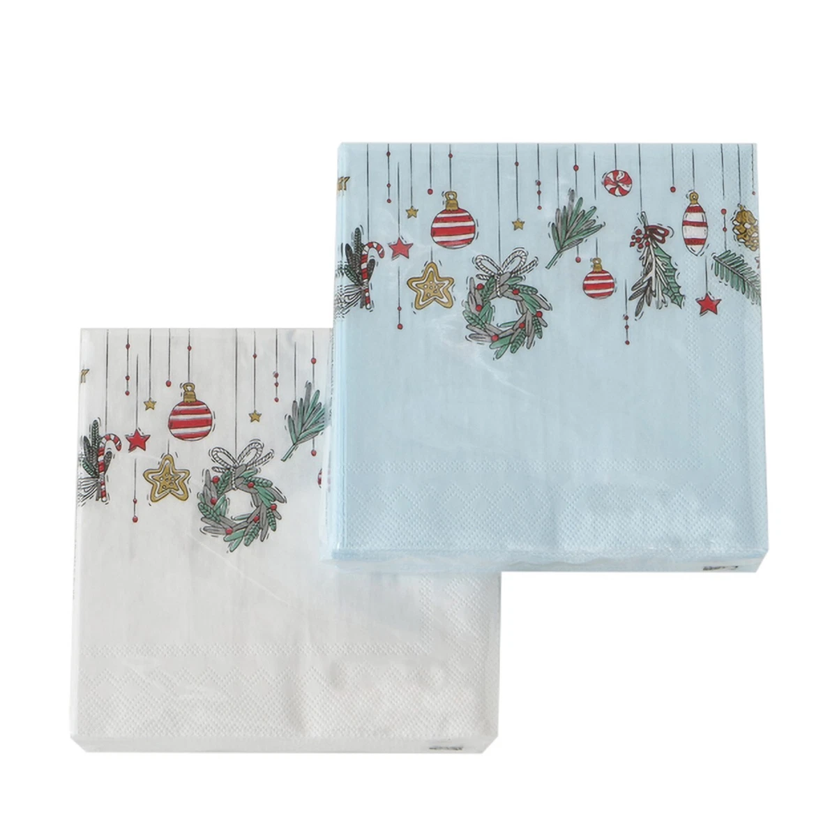 20 Servietten Hellblau, 33x33 Cm, 3-lagig, Lunch-Servietten Für Feste, Hochzeit, Taufe, Weihnachten