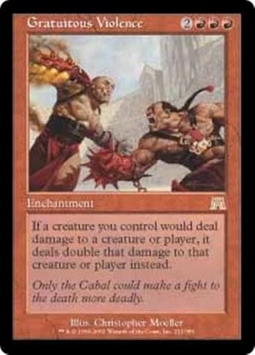 GRATUITOUS VIOLENCE Onslaught MTG Red Enchantment RARE - Image 1 of 1