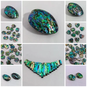 Abalone Beads, Full Abalone Shell, Flower, Heart, Tear, Rectangle - Picture 1 of 38