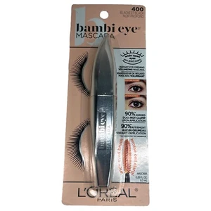 L'Oreal Paris BAMBI EYE Curling Mascara #400 Blackest Black Wide Eyed Brush NEW - Picture 1 of 7