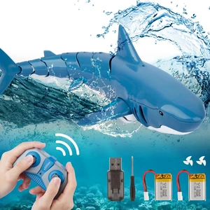Remote Control Shark Toy 2.4G RC Boat for Kids Pool Bath Fun, Gift for Age 3+ - Picture 1 of 12