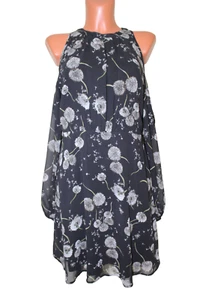 Amisu kurzes Kleid 40 passt S 36/38 Minikleid schulterfrei langarm Pusteblumen - Bild 1 von 4