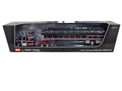 DCP Kenworth W900A Sleeper & Flatbed Trailer with Covered Wagon 1/64 60-2056 - Image 1 of 4