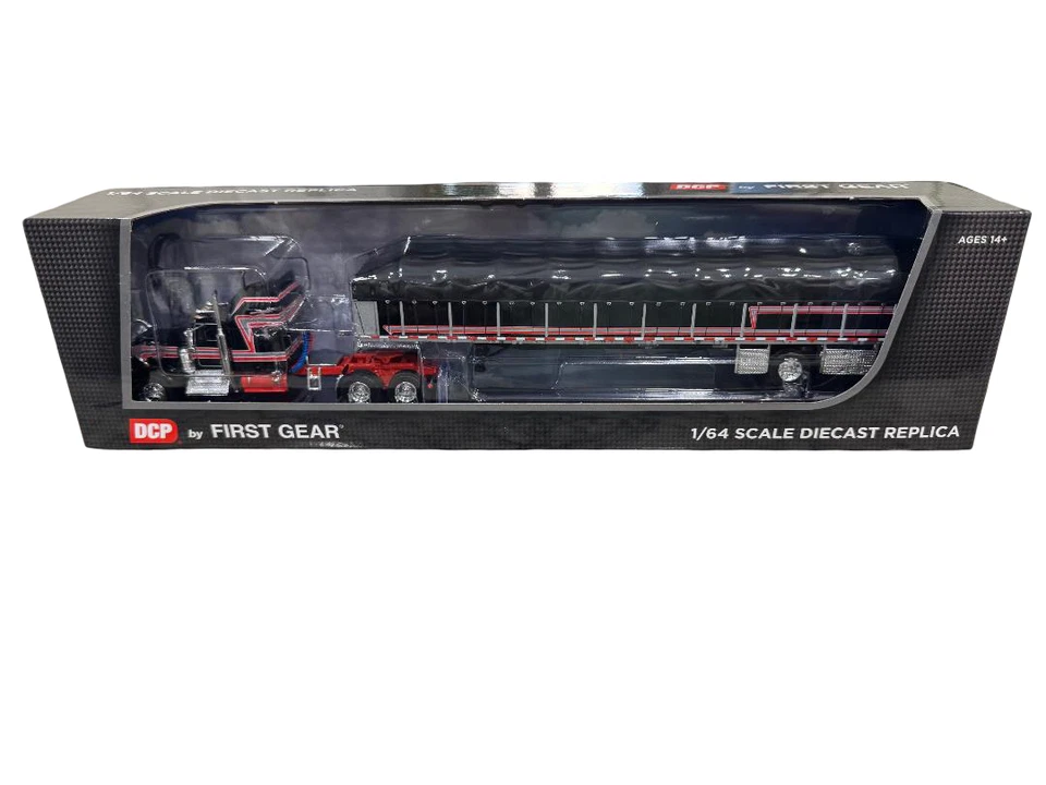 DCP Kenworth W900A Sleeper & Flatbed Trailer with Covered Wagon 1/64 60-2056 - Image 1 of 4