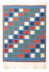 Traditional Vintage Hand Woven Oriental Carpet 4'11" x 6'6" Wool Kilim Area Rug - Picture 1 of 9