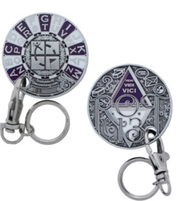 Veni Vedi Vinci antique silver geocoin discontinued VHTF (Very hard to find) - Image 1 of 1