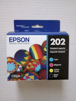 EPSON 202 Claria Ink Standard Capacity Black & Color Cartridge Combo Pack 02/28 - Image 1 of 4
