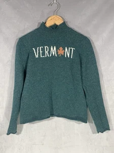 Kiel James Patrick 100% Wool Vermont Leaf Green Sweater Small Cozy Donegal - Picture 1 of 13