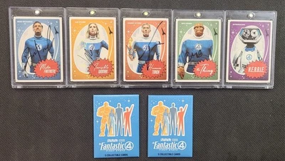 Complete 4x SIGNED w COA Fantastic Four First Steps Trading Cards Marvel Regal  - Image 1 of 4