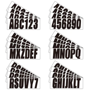 Black Decals Sticker for Boat letters & numbers registration 4 Sets of A-Z & 0-9 - Picture 1 of 6