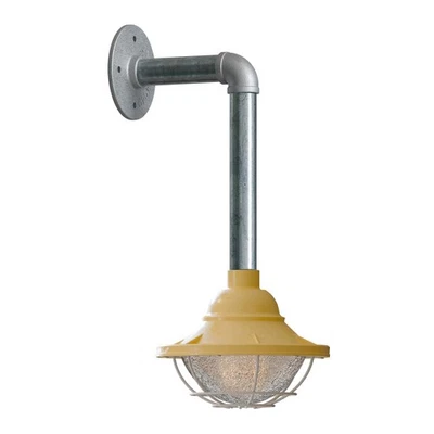 Industrial Galvanized Conduit Steel Pipe Wall Lights Metal Cage E27 Wall scone - Image 1 of 4