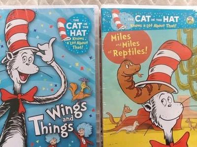 Cat In The Hat Wings And Things + Miles and Miles Of Reptiles DVD Bundle Lots - Image 1 of 4