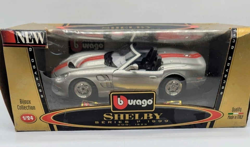 Burago 1/24 - Shelby Series  Silver Bijoux Collection Diecast Scale Model Boxed - Image 1 of 4