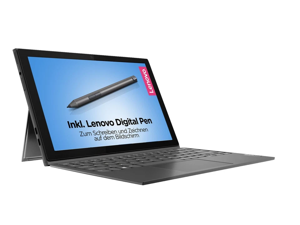 Lenovo IdeaPad Duet 3 10IGL5 10,3 Zoll (128GB eMMC, Intel Celeron N4020, 2,80 GHz, 4GB RAM) 2-in-1 Notebook - Graphite Gray (82AT00HNGE)