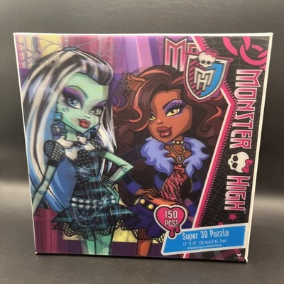Rompecabezas Monster High Super 3D 18" x 12" 150 piezas. Edades 9+ Nuevo EN CAJA NOS Foto 1 de 4