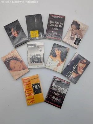 10 PCS Factory Sealed Janet Jackson Cassette Tape Lot - Imagem 1 de 4