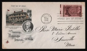 #955 3c Territorio de Mississippi, Artesanía FDC **CUALQUIER 5 = ENVÍO GRATUITO** - Imagen 1 de 1