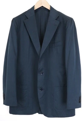SUITSUPPLY La Spalla Men's Blazer UK48L Blue Green Cotton Cashmere Unlined - Image 1 of 4