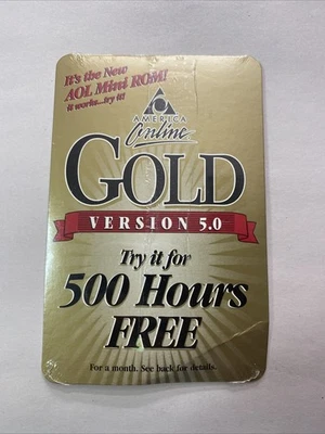 Vintage RARE AOL Gold Version 5.0 Mini Rom SEALED - Image 1 of 2
