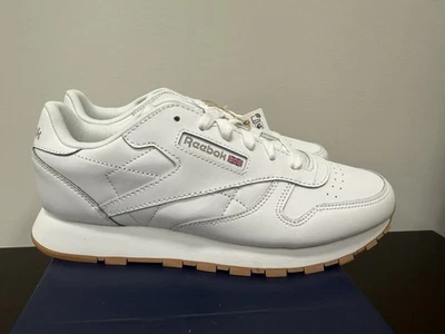 Reebok Classic Leather Shoes White Grade School New Women Multiple Sizes GZ6098 - Image 1 of 4