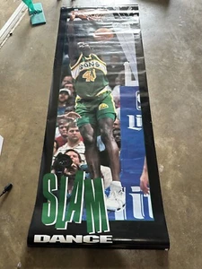 Shawn Kemp 1993 The Reign Man Slam Dance Poster 72”x26” Costacos Seattle Sonics - Bild 1 von 7