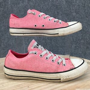 Converse Sneakers Womens 7 Pink Chuck Taylor All Star Lo Lace Up Canvas 136584F