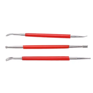 3x Double End Tracing Dotting Stylus Small Red Pottery Sculpting Tools For Car - Picture 1 of 24