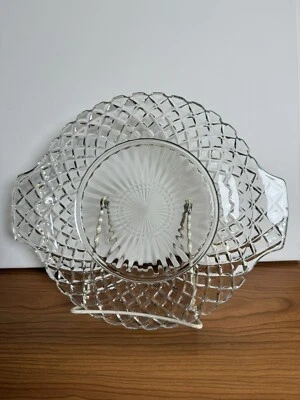 Plato de 10" con mango de lengüeta transparente para gofres Waterford Anchor Hocking Foto 1 de 3