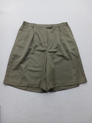 Coral Bay Golf Women Shorts Size 12 Olive Green Pleated Relaxed Fit 6" Inseam - Image 1 of 4