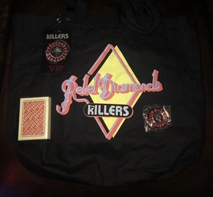 The Killers VIP Badge Keychain Tote & Playing Cards 2024 REBEL DIAMONDS US Tour - Picture 1 of 8