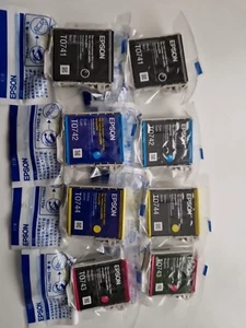 2 X T0741, T0742 , T0743, T0744 Genuine BCYM EPSON Ink Cartridges, 8 Total - Picture 1 of 5