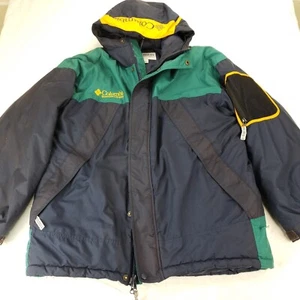 Vintage Columbia Ski Jacket Insulated Puffer Pocketed Hooded- Boys Size 18/20 - Picture 1 of 16