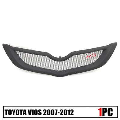 Para Toyota Vios Sedán NCP93 2007-2012 Rejilla Delantera Red Malla Negro Mate Logo RS Foto 1 de 4