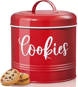 Farmhouse Cookie Jar for Kitchen Counter, 1 Gallon Vintage Cookie Jar with Airti - Picture 1 of 6