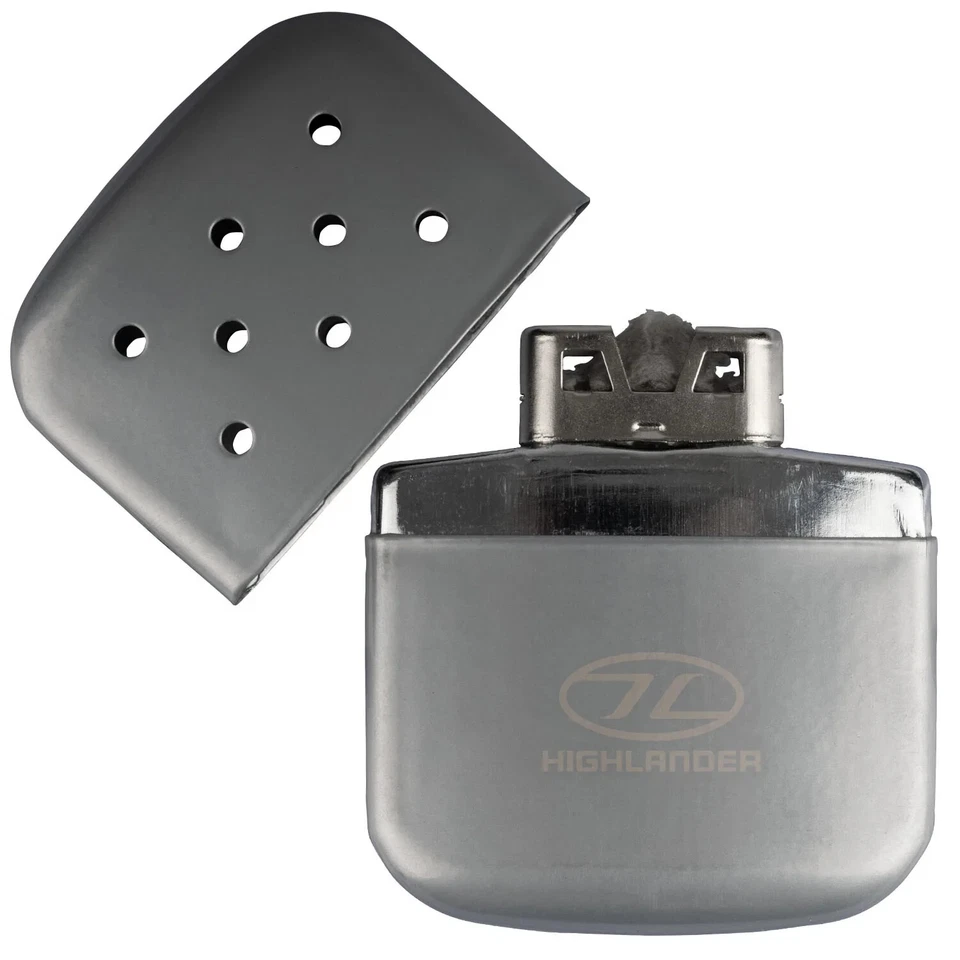 Highlander Pocket Furnace Handwarmer Reusable Runs on Lighter Fuel Hand Warmers - Image 1 of 4