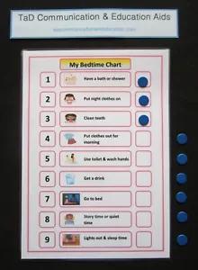 MY SERA / BEDTIME CHART ADHD Autismo SEN PECS Demenza Ausilio visivo di Alzheimer - Foto 1 di 23