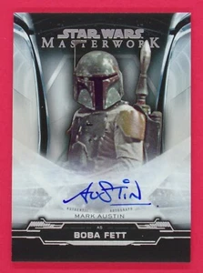 2019 Star Wars Masterwork Mark Austin as Boba Fett 21/50 Autographs Rainbow Foil - Picture 1 of 2