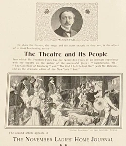 ©1899 THEATER & ITS PEOPLE Vtg Print Ad~Curtis Publishing Co.Ladies Home Journal - Picture 1 of 12