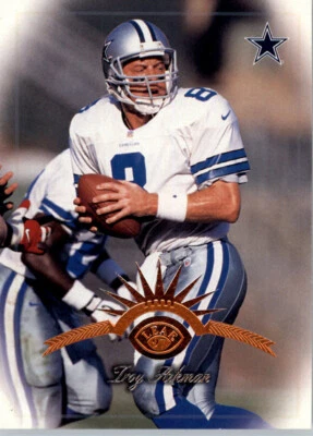 1997 Leaf Football #5 Troy Aikman - Dallas Cowboys - Image 1 of 2