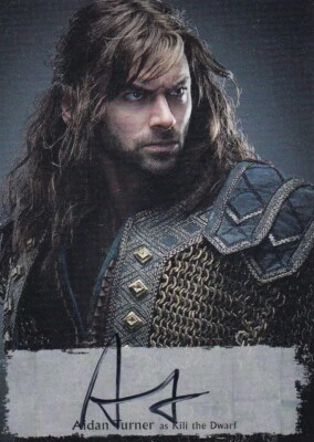 The Hobbit Battle of the Five Armies Autograph Card AT-P Aidan Turner as Kili - Image 1 of 2