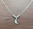 925 Sterling Silver Crescent Moon Necklace 