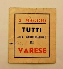 volantino 1 maggio anni '50 CGIL varese