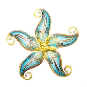Metall Seestern Wanddeko, Sea Life Küstendekoration 12 Zoll Seestern Wand... - Bild 1 von 7