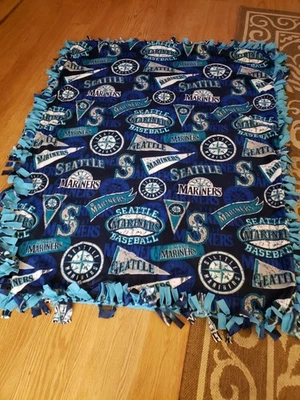 Seattle Mariners Handmade Throw Blanket 50 x 65 Inches - Image 1 of 3