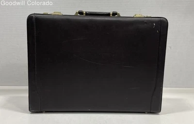 Maletín Heritage Cuero Marrón 17" Estuche Rígido Combo Bloqueo Foto 1 de 4